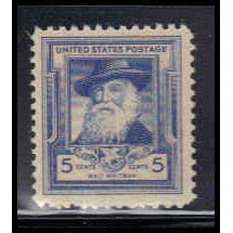 867 5c Walt Whitman Fine MNH KA2852