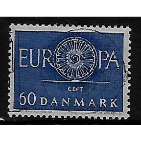 DENMARK 1960 EUROPA 60 ORE BLUE CONFERENCE EMBLEM SG 429 FINE USED#2