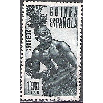 Guinea Española 1953 Michel 294 O Cote (2002) 0.60 € Tambour avec Tamtam
