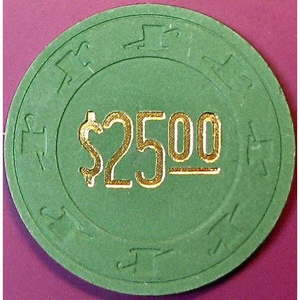 MEL Card Room. $25 Vintage Casino Chip. San Rafael, CA. Q16.