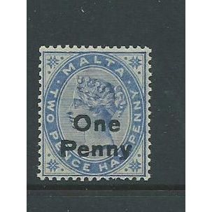 malta stamps hm sg36 sg 36 hm dull blue (1)