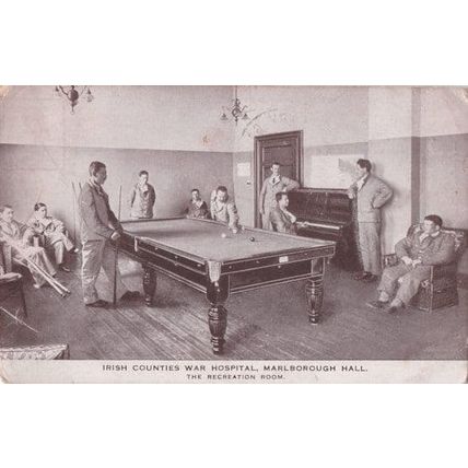 Irish Counties War Hospital Marlborough Hall Glasnevin WW1 Postcard