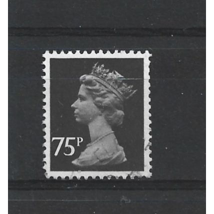GB.X1023 75p Black.Variety Unchecked.Fine Used.Aug25