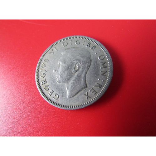 1947 GEORGE VI ENGLISH SHIELD ONE SHILLING - COIN - 3. AJ