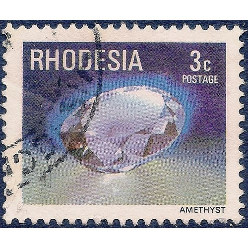 Rhodesia QEII 1978 Gemstones 3c Amethyst Used SG 556 Sc 394 postage stamp