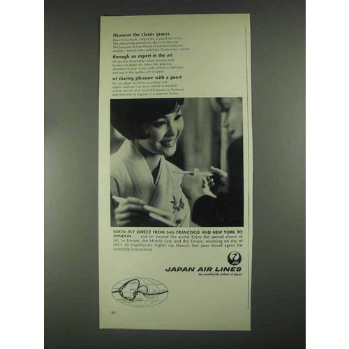1967 Japan Air Lines Ad - Discover the Classic Graces