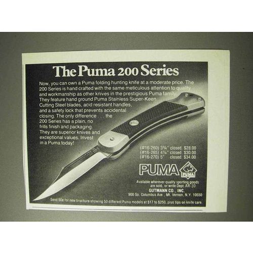 1977 Puma 200 Series Knife Ad