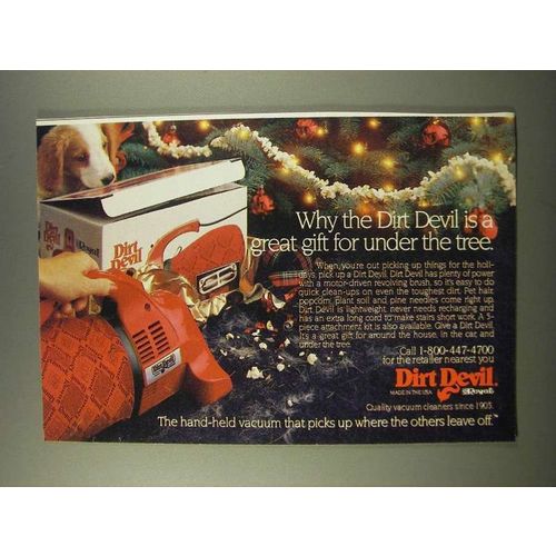 1986 Dirt Devil Ad - A Great Gift For Under The Tree