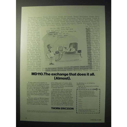 1986 Thorn Ericsson MD110 Digital Exchange Ad