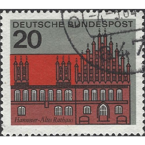 GERMANY, Capitals, Hannover, grey 1964, 20pf, #4