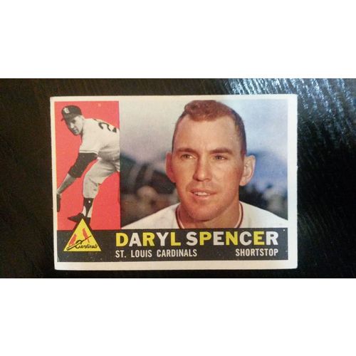 1960 Topps Card # 368 Daryl Spencer Good (2) St Louis Cardinals