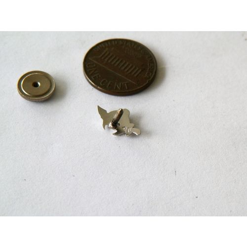 MASONIC 14K WHITE GOLD SCREWBACK PIN