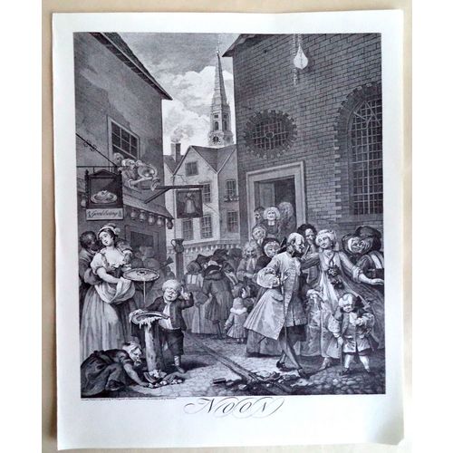 Hogarth NOON Antique Engraving Print Poster satire cartoon wall art decor