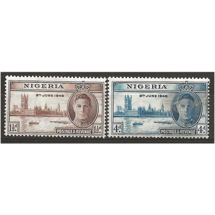 Nigeria 1946 Victory Set SG60-61 Mounted Mint. ..