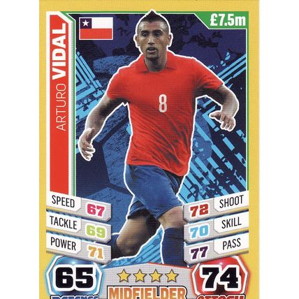 Match Attax World Cup 2014 53 Arturo Vidal Chile