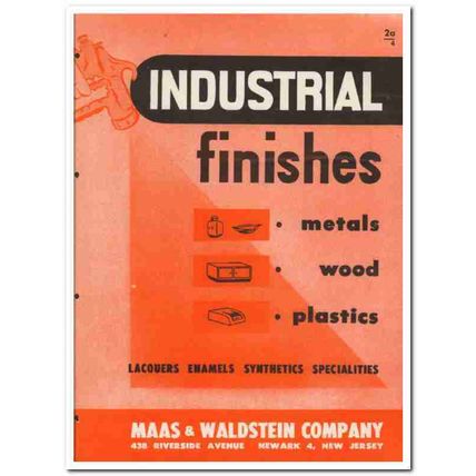 Maas Waldstein Company 1945 vintage finishes catalog metals wood