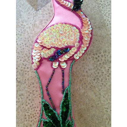 Katherine's Collection at Silver Lake Flamingo Decorated Beaded Embroidered Box