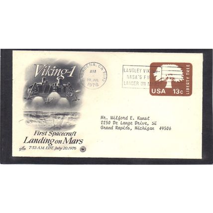 Event Art Craft Viking-1 U576 13c Tree (Cachet-Typed/A) CV41803