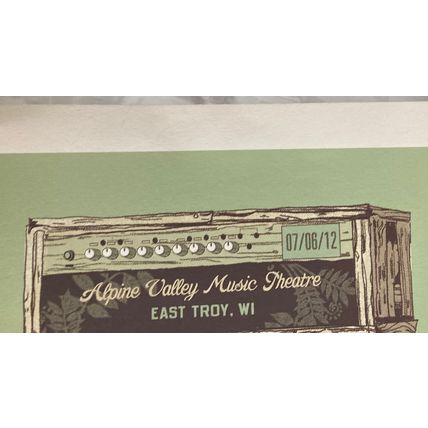 2012 DAVE MATTHEWS BAND EAST TROY NIGHT 1 AMP ALPINE CONCERT POSTER #/1400 7/6