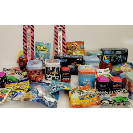Toy Lot(12) w/ Blind Bags,Tins, Figures Random LOL-Marvel-Trolls, etc NEW..Look!