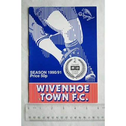 1990 programme Wivenhoe Town v. Colchester United, pre season friendly