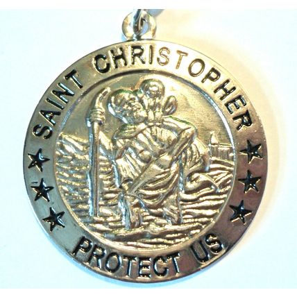 NEW St. Christopher Quality Metal Keyring Patron Saint of Travel Lucky Charm Fob