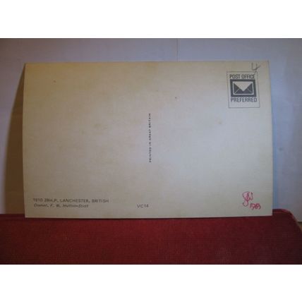 1910 LANCHESTER veteran car vintage unused postcard dated 1969 #