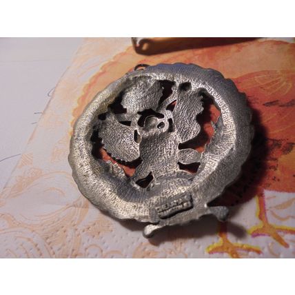 Antique Round Metal American Eagle Pendant & Free Nascar Keyfob! $20.00 obo!