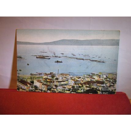 SHIPS, TANGIER, TANGER, MOROCCO unused antique postcard #