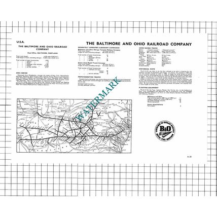 The Baltimore and Ohio Railroad Company USA - 1951 Article