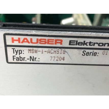 HAUSER ELEKTRONIK SVN 219 V10, MsW-1-achsig,MODULES,NETZTEIL POWER SUPPLY,CL