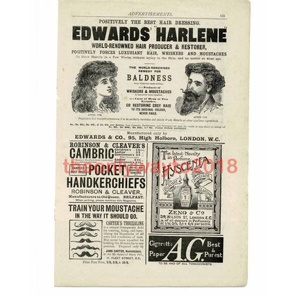 Edwards Harlene, Hair Producer, Advertisement, Book Illustration (Print), 1892