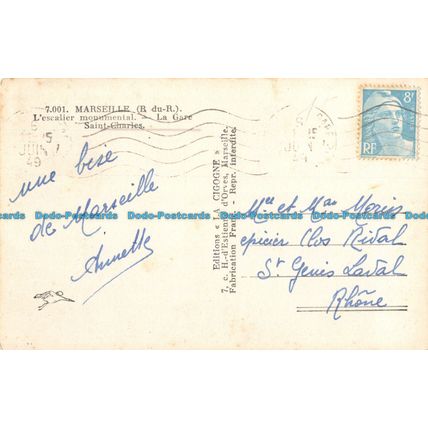 R055268 Marseille. L Escalier Monumental. La Gare Saint Charles. La Cigogne. 194