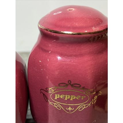 Sugar, Salt and Pepper Shaker Set x 3 Ceramic Vintage Collectible Decor Display