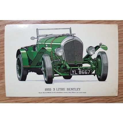 POSTCARD: 1925, 3 LITRE, BENTLEY: P/A3