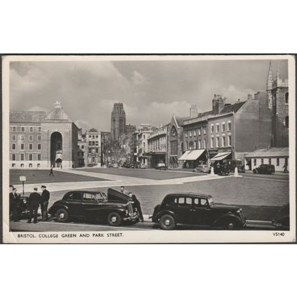 College Green and Park Street, Bristol, 1954 - Photochrom RP Postcard
