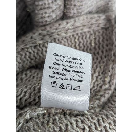 Coldwater Creek Silver Gray Metallic Boho Knit Cardigan Large (14/16)