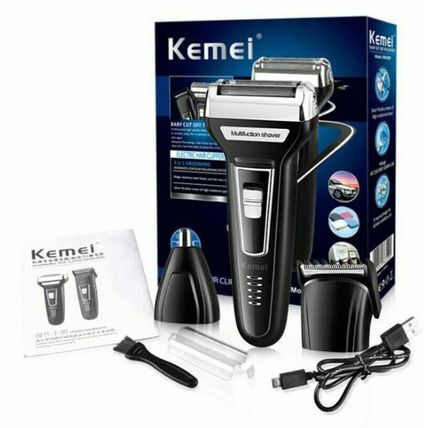 3 in 1 Rechargeable Beard Nose hair Cut Clipper Shaver Machine Kit Trimmer set