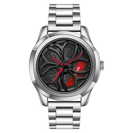SANDA P1065 Wheel Series Casual Steel Band Quartz Watch For Men, For Men Blue Gr