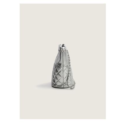 Hobo Bags Vegan Leather Crossbody Bag Guitar Strap Shoulder Purses Silver