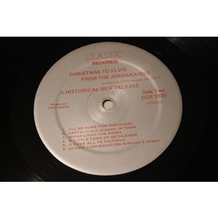 The Jordanaires LP-CHRISTMAS TO ELVIS FROM THE JORDANAIRES STEREO