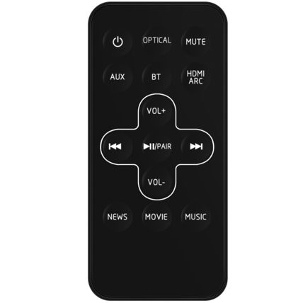 Replacement Remote for TCL Alto 5 TS5000 TS501 Sound Bar Alto 5+ TS5010 Soundbar
