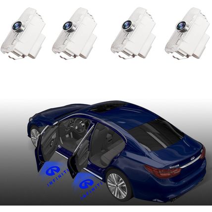 4PCS No Fade Car Door Light Logo Compatible for Infiniti, RCBDCYGJ Ultra-Bright