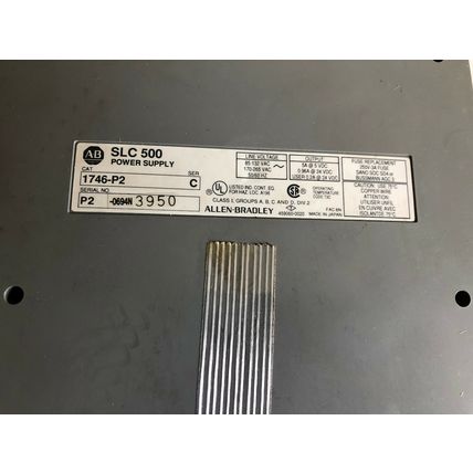 ALLEN BRADLEY 1746-a10,1746-p2 SLC-500,1746-P2,5/01 CPU,TRIACI/O'S,1747-L511,Ch