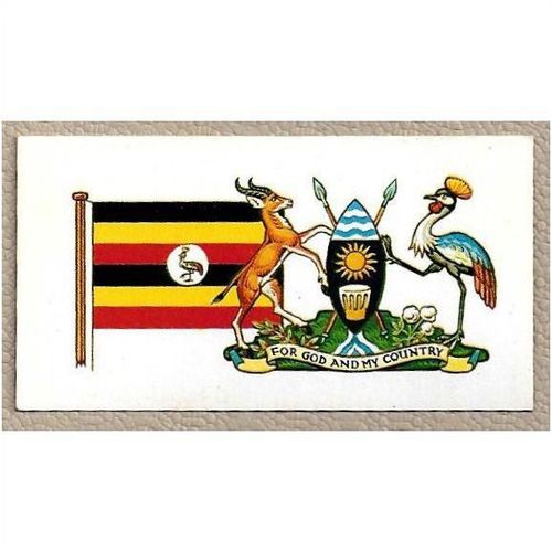 Brooke Bond Tea card Flags and Emblems of the World no. 16 Uganda