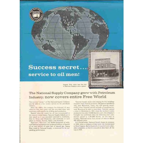 national supply company 1959 petroleum industry supplement vintage ad