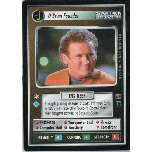 CCG - STAR TREK: THE DOMINION - O'BRIEN FOUNDER (1998) RARE
