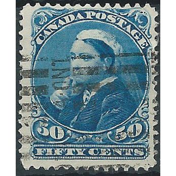Canada 1893 SG116 50c Blue Good+ Used .. ..