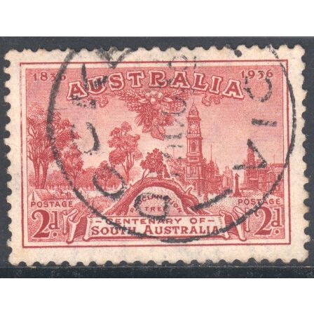 Australia 1936 - SG161 - 2d red - Site of Adelaide, 1836, Old Gum Tree - used