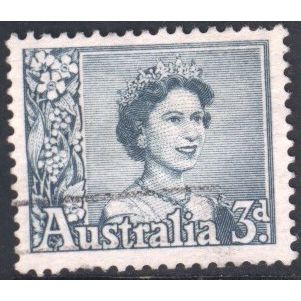 Australia 1959 - SG311 - 3d turqouise - Queen Elizabeth 11 - used